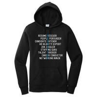 Funny Recruiter Definitions With Job Responsibilities Women's Pullover Hoodie