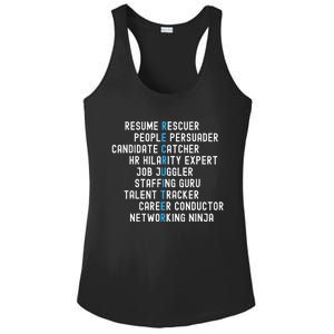 Funny Recruiter Definitions With Job Responsibilities Ladies PosiCharge Competitor Racerback Tank