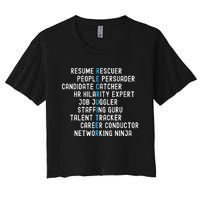 Funny Recruiter Definitions With Job Responsibilities Women's Crop Top Tee