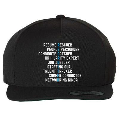 Funny Recruiter Definitions With Job Responsibilities Wool Snapback Cap