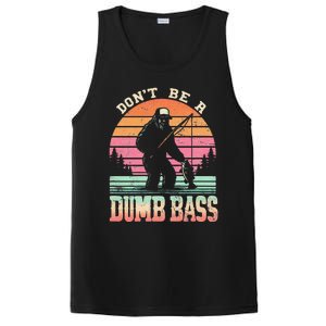 Funny Retro Dont Be A Dumb Bass Fishing Sasquatch Gift PosiCharge Competitor Tank