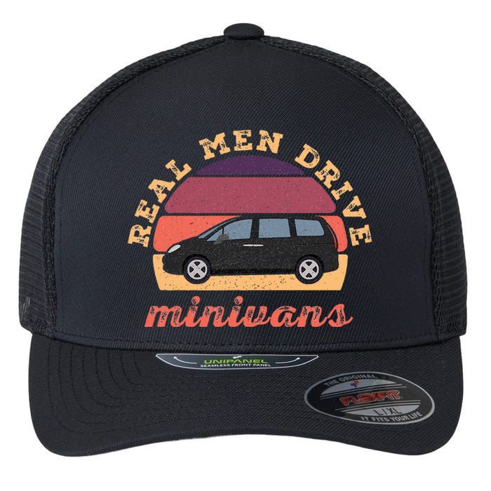 Funny Real Drive Minivans Vintage Graphic Van Gift Ideas Flexfit Unipanel Trucker Cap