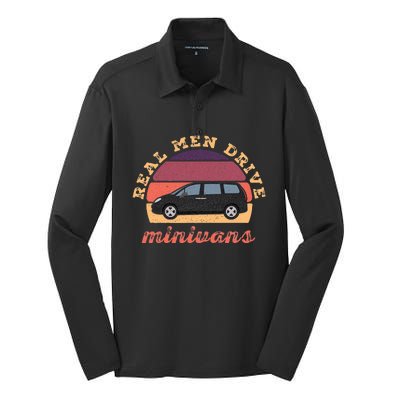 Funny Real Drive Minivans Vintage Graphic Van Gift Ideas Silk Touch Performance Long Sleeve Polo