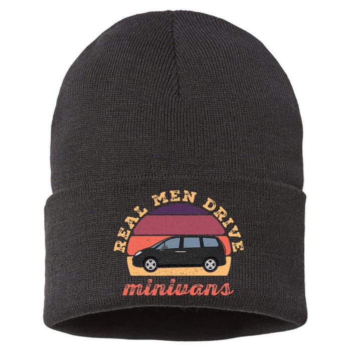 Funny Real Drive Minivans Vintage Graphic Van Gift Ideas Sustainable Knit Beanie