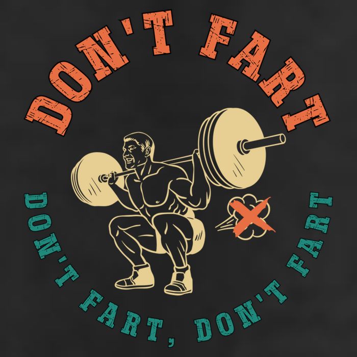 Funny Retro DonT Fart DonT Fart Powerlifting Weightlifting Gift Golf Towel