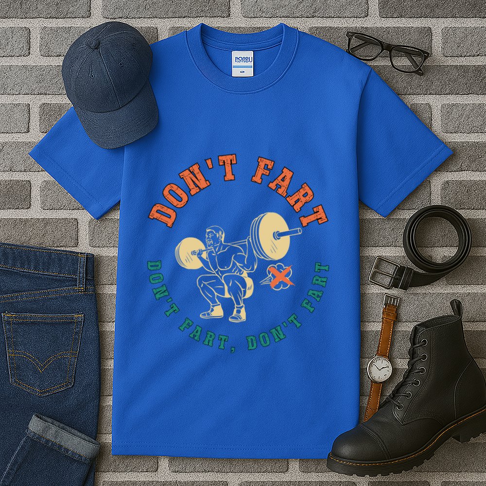 Funny Retro DonT Fart DonT Fart Powerlifting Weightlifting Gift Tall T-Shirt