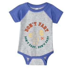 Funny Retro DonT Fart DonT Fart Powerlifting Weightlifting Gift Infant Baby Jersey Bodysuit