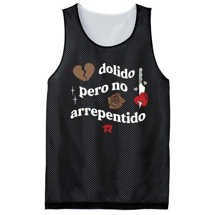 Fuerza Regida Dolido Pero No Arrepentido Limited Mesh Reversible Basketball Jersey Tank