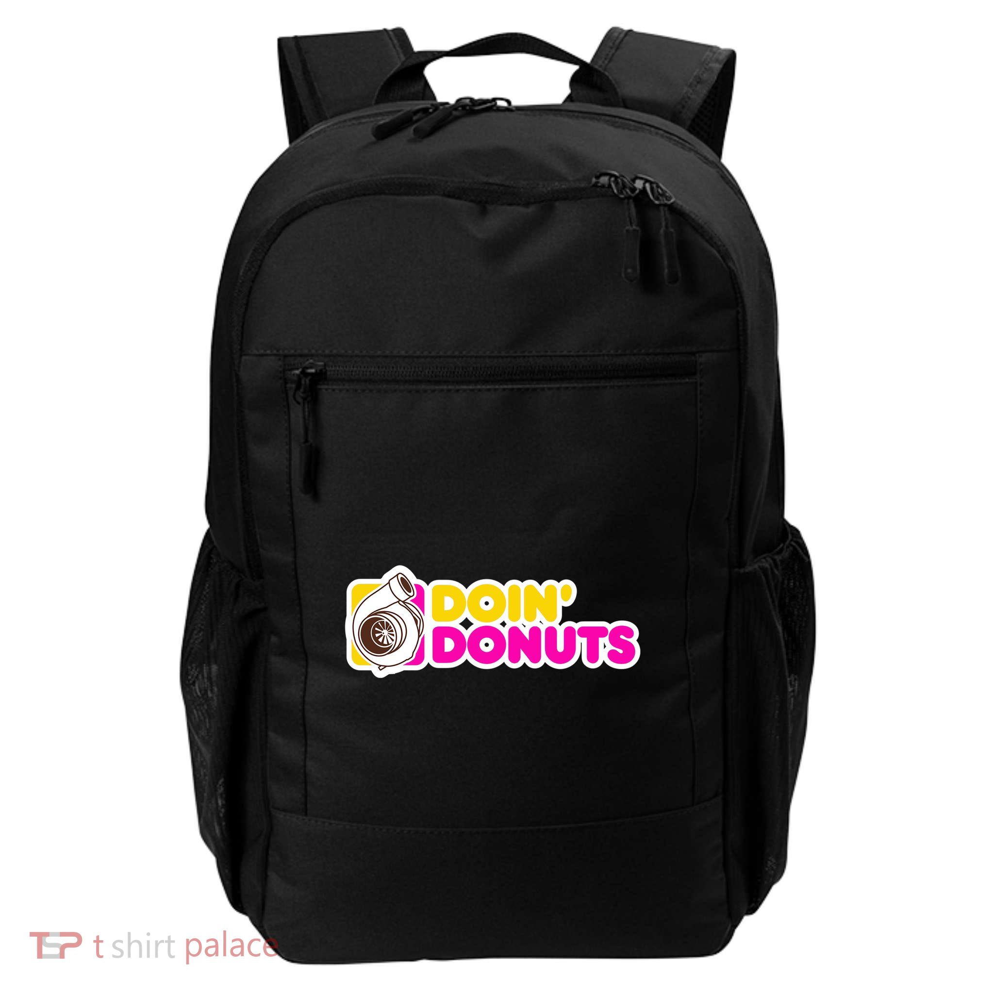 Funny Racing & Drift Car Enthusiast Donuts Gift Daily Commute Backpack