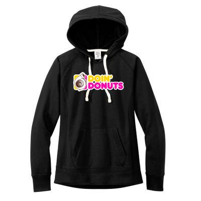 Funny Racing & Drift Car Enthusiast Donuts Gift Women's Fleece Hoodie