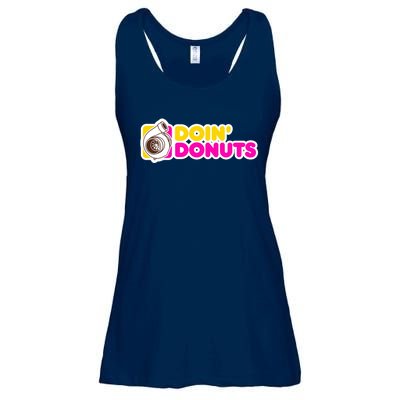 Funny Racing & Drift Car Enthusiast Donuts Gift Ladies Essential Flowy Tank