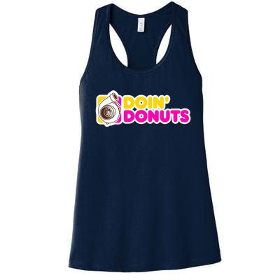 Funny Racing & Drift Car Enthusiast Donuts Gift Women's Racerback Tank