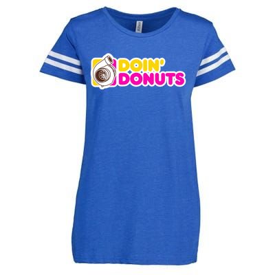 Funny Racing & Drift Car Enthusiast Donuts Gift Enza Ladies Jersey Football T-Shirt