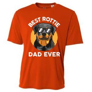 Funny Rottweiler Dad Design For Men Grandpa Rottie Dad Quote Cooling Performance Crew T-Shirt