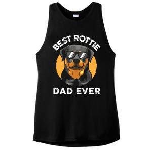 Funny Rottweiler Dad Design For Men Grandpa Rottie Dad Quote Ladies PosiCharge Tri-Blend Wicking Tank