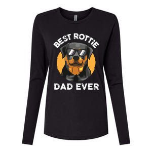 Funny Rottweiler Dad Design For Men Grandpa Rottie Dad Quote Womens Cotton Relaxed Long Sleeve T-Shirt