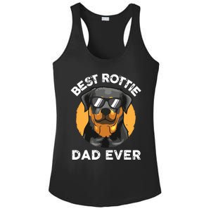 Funny Rottweiler Dad Design For Men Grandpa Rottie Dad Quote Ladies PosiCharge Competitor Racerback Tank