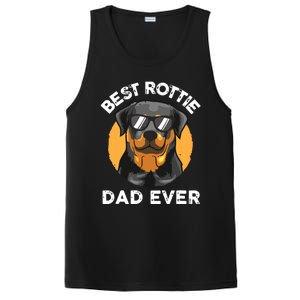 Funny Rottweiler Dad Design For Men Grandpa Rottie Dad Quote PosiCharge Competitor Tank