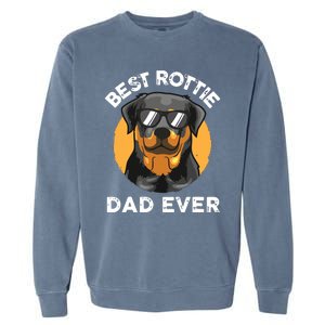 Funny Rottweiler Dad Design For Men Grandpa Rottie Dad Quote Garment-Dyed Sweatshirt