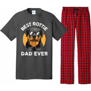 Funny Rottweiler Dad Design For Men Grandpa Rottie Dad Quote Pajama Set