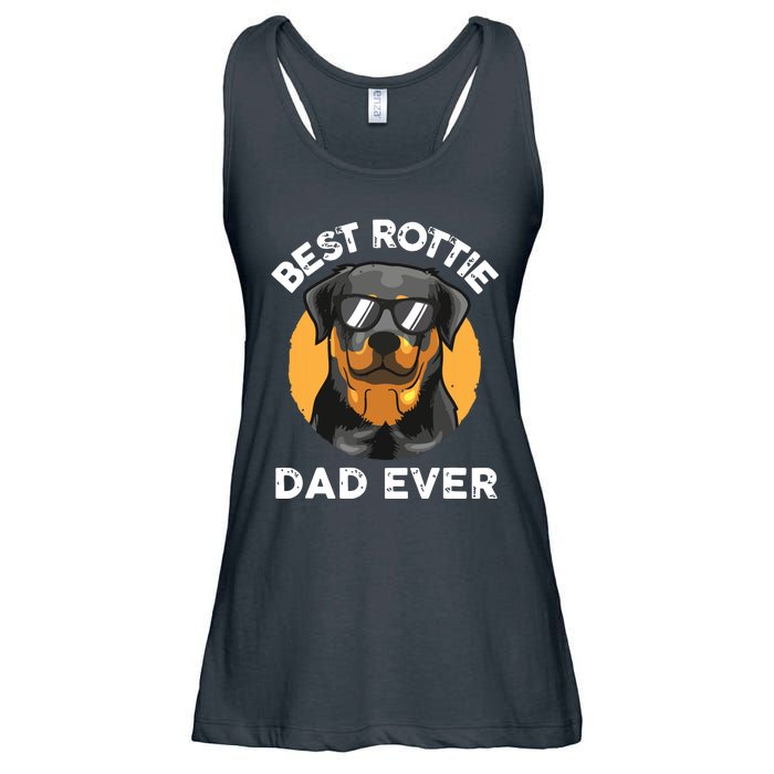 Funny Rottweiler Dad Design For Men Grandpa Rottie Dad Quote Ladies Essential Flowy Tank