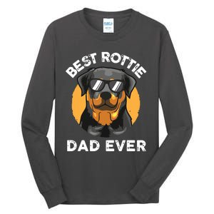 Funny Rottweiler Dad Design For Men Grandpa Rottie Dad Quote Tall Long Sleeve T-Shirt