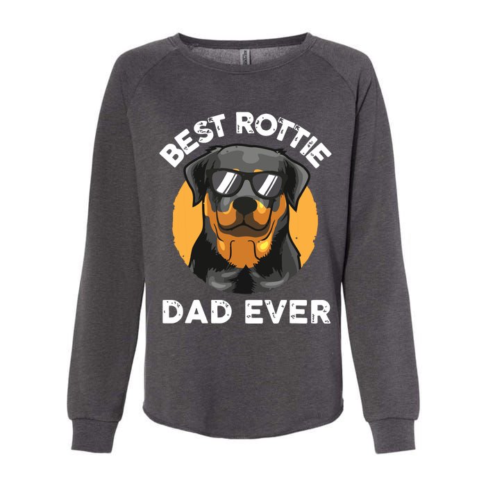 Funny Rottweiler Dad Design For Men Grandpa Rottie Dad Quote Womens California Wash Sweatshirt