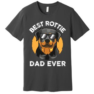 Funny Rottweiler Dad Design For Men Grandpa Rottie Dad Quote Premium T-Shirt