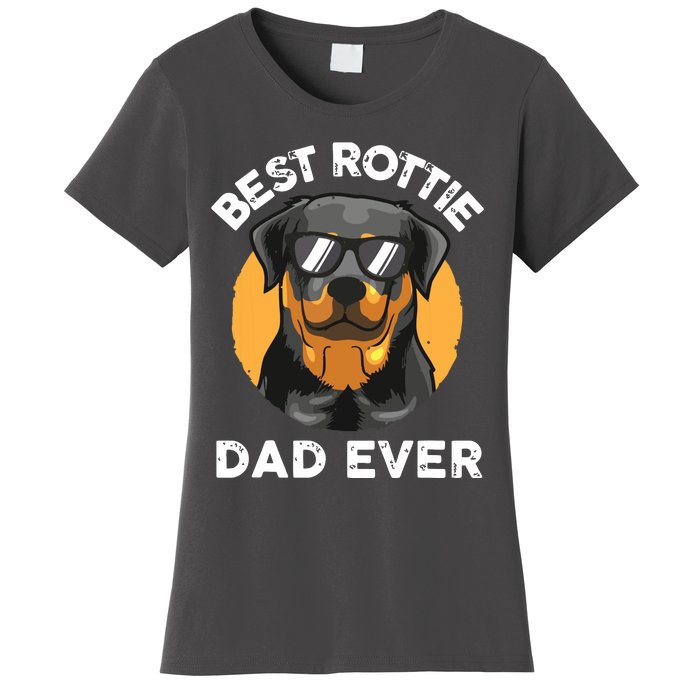 Funny Rottweiler Dad Design For Men Grandpa Rottie Dad Quote Women's T-Shirt