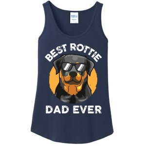 Funny Rottweiler Dad Design For Men Grandpa Rottie Dad Quote Ladies Essential Tank