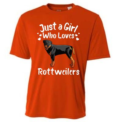 Funny Rottweiler Designs For Girl Women Kids Rott Pet Lover Cooling Performance Crew T-Shirt