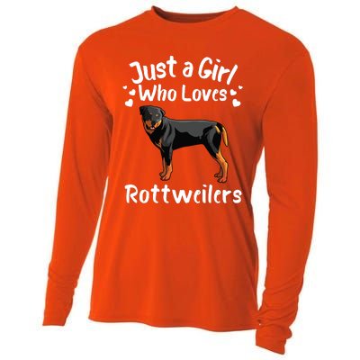 Funny Rottweiler Designs For Girl Women Kids Rott Pet Lover Cooling Performance Long Sleeve Crew