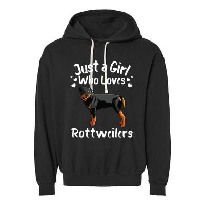 Funny Rottweiler Designs For Girl Women Kids Rott Pet Lover Garment-Dyed Fleece Hoodie