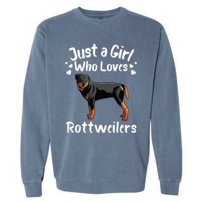 Funny Rottweiler Designs For Girl Women Kids Rott Pet Lover Garment-Dyed Sweatshirt