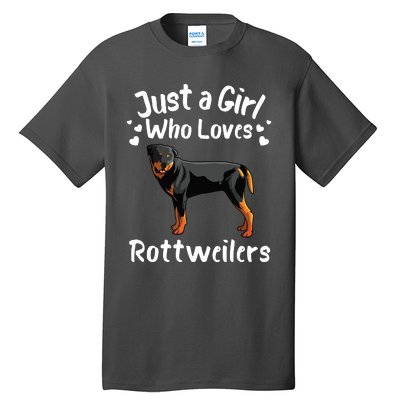 Funny Rottweiler Designs For Girl Women Kids Rott Pet Lover Tall T-Shirt