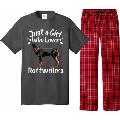 Funny Rottweiler Designs For Girl Women Kids Rott Pet Lover Pajama Set