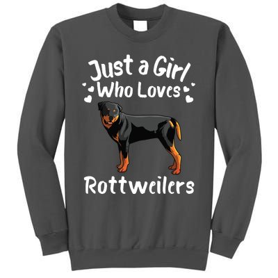 Funny Rottweiler Designs For Girl Women Kids Rott Pet Lover Tall Sweatshirt