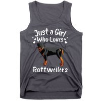 Funny Rottweiler Designs For Girl Women Kids Rott Pet Lover Tank Top