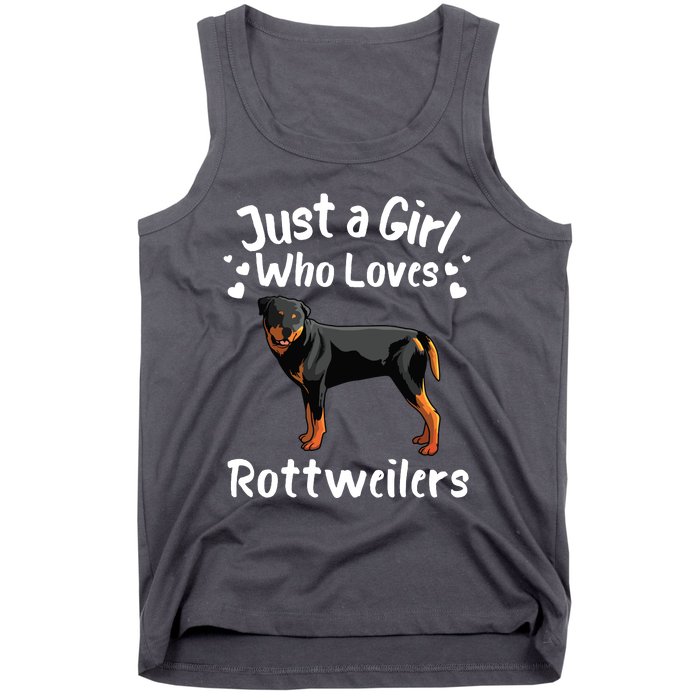 Funny Rottweiler Designs For Girl Women Kids Rott Pet Lover Tank Top