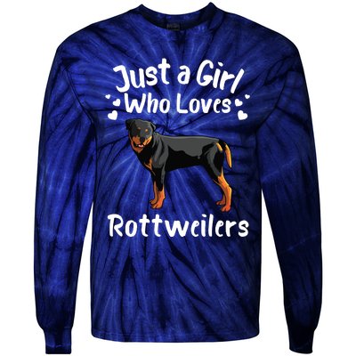 Funny Rottweiler Designs For Girl Women Kids Rott Pet Lover Tie-Dye Long Sleeve Shirt