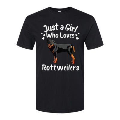 Funny Rottweiler Designs For Girl Women Kids Rott Pet Lover Softstyle® CVC T-Shirt