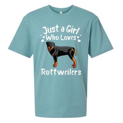 Funny Rottweiler Designs For Girl Women Kids Rott Pet Lover Sueded Cloud Jersey T-Shirt