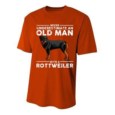 Funny Rottweiler Designs For Men Dad Grandpa Rottie Lovers Performance Sprint T-Shirt