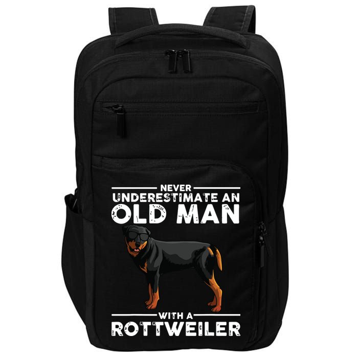 Funny Rottweiler Designs For Men Dad Grandpa Rottie Lovers Impact Tech Backpack