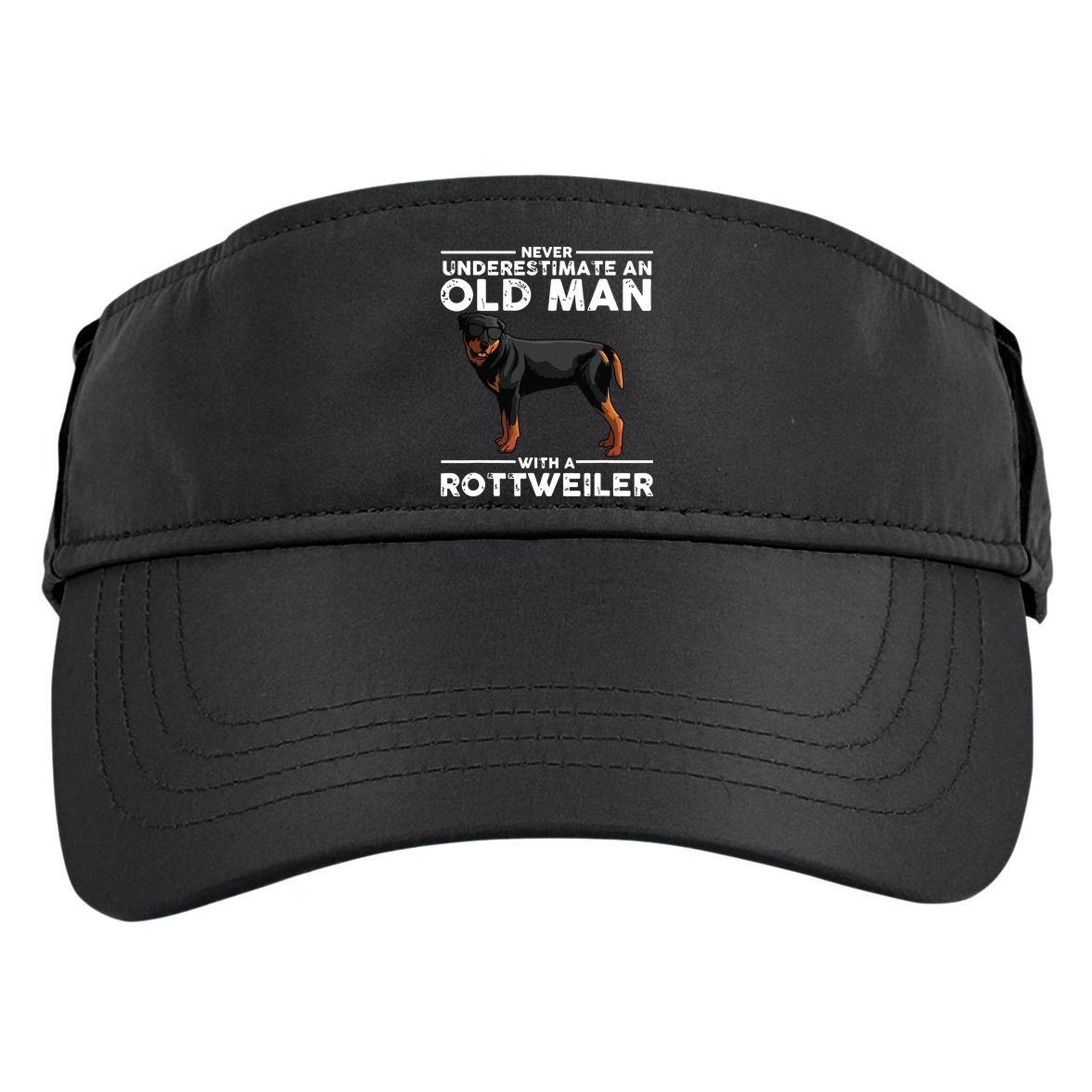 Funny Rottweiler Designs For Men Dad Grandpa Rottie Lovers Adult Drive Performance Visor
