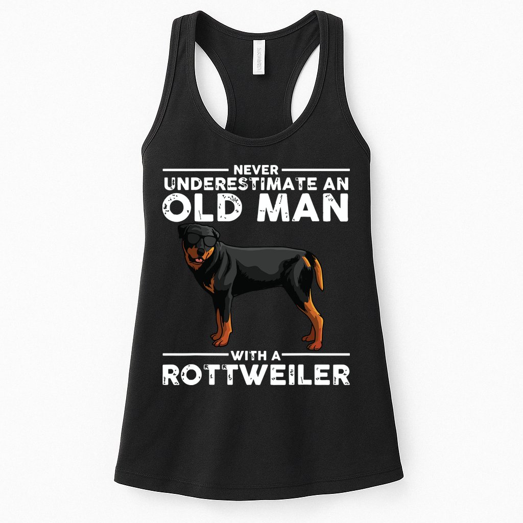Funny Rottweiler Designs For Men Dad Grandpa Rottie Lovers Womens Tank Top