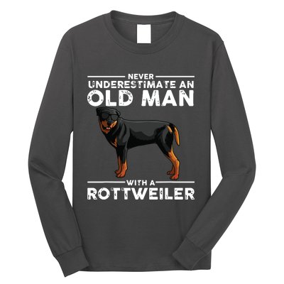 Funny Rottweiler Designs For Men Dad Grandpa Rottie Lovers Long Sleeve Shirt