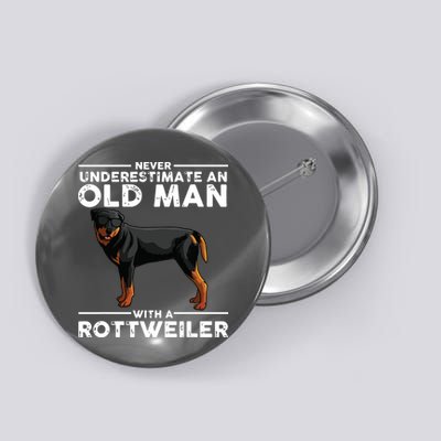 Funny Rottweiler Designs For Men Dad Grandpa Rottie Lovers Button