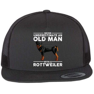 Funny Rottweiler Designs For Men Dad Grandpa Rottie Lovers Flatbill Hat