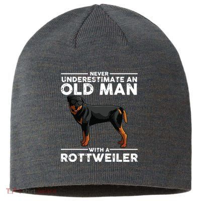 Funny Rottweiler Designs For Men Dad Grandpa Rottie Lovers Sustainable Beanie